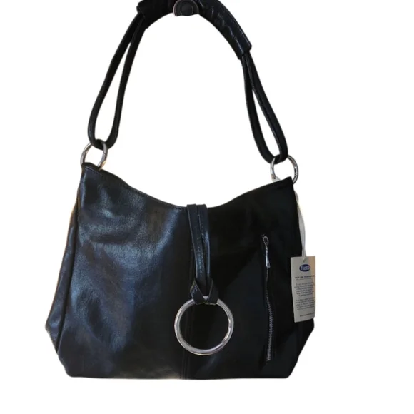 Floto Black Leather Tavoli Style NWT - Picture 1 of 11